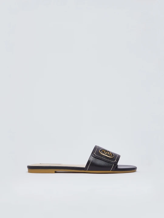 Zdjęcie produktu Liu Jo Flat Leather Sandals czarny