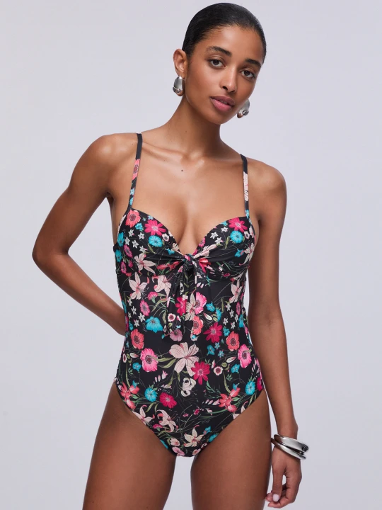 Zdjęcie produktu Liu Jo Push-up One-piece Swimsuit Floral Black