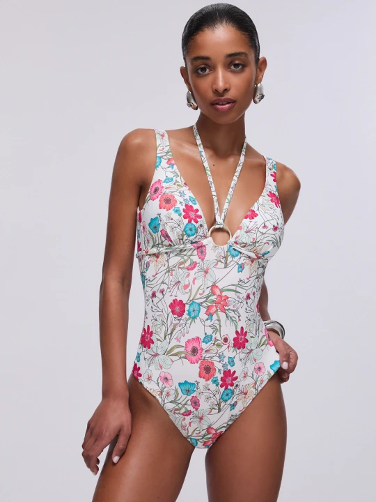 Zdjęcie produktu Liu Jo Floral One-piece Swimsuit White With Flowers