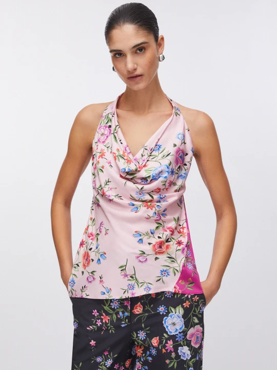 Zdjęcie produktu Liu Jo Floral Satin Top różowy