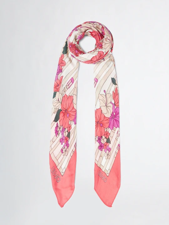 Zdjęcie produktu Liu Jo Floral Scarf Coral