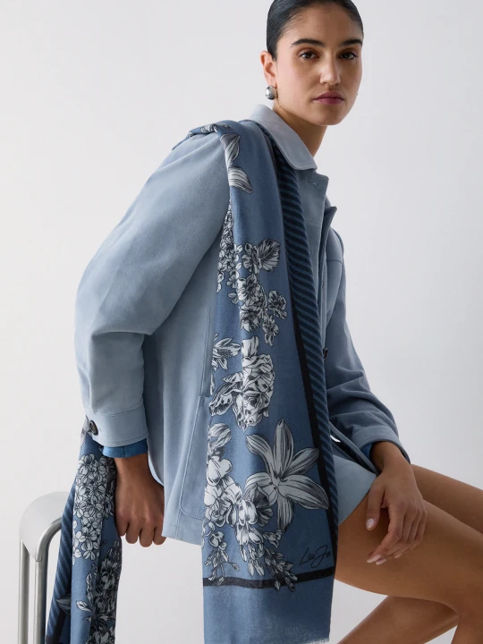 Zdjęcie produktu Liu Jo Floral Stole Light Denim