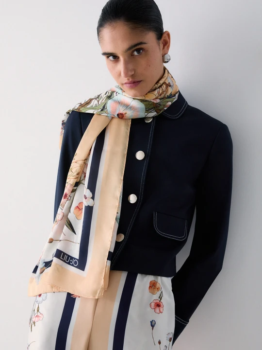 Zdjęcie produktu Liu Jo Foulard With Flowers Apricot