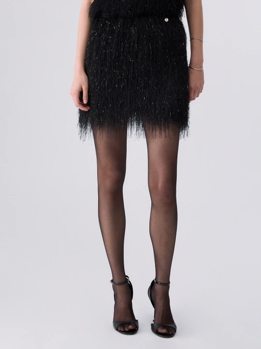 Zdjęcie produktu Liu Jo Fringe Mini Skirt czarny
