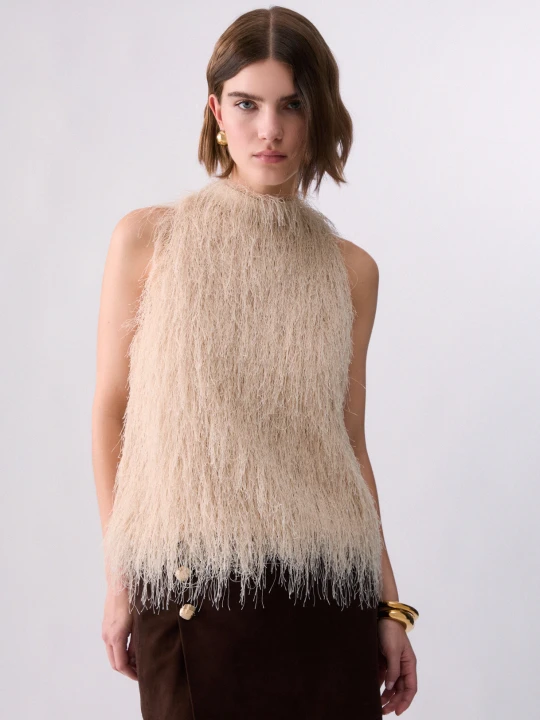 Zdjęcie produktu Liu Jo Fringed Top Butter