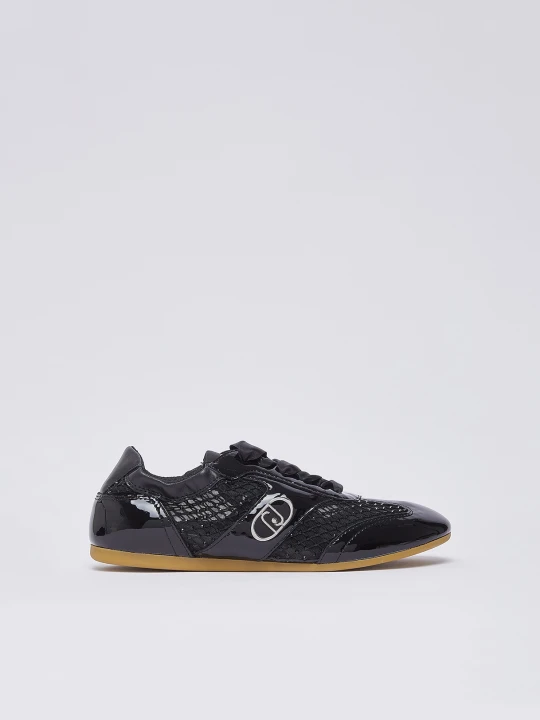 Zdjęcie produktu Liu Jo Glossy Light Sneakers With Rhinestones czarny