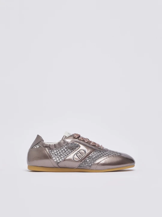 Zdjęcie produktu Liu Jo Glossy Light Sneakers With Rhinestones
