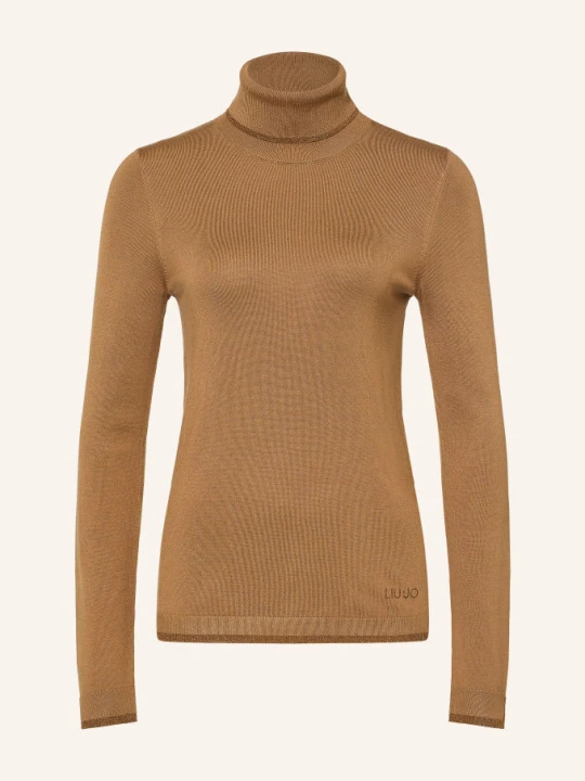 Zdjęcie produktu Liu Jo Golf Z Brokatową Przędzą I Kamyczkami Ozdobnymi beige JASNOBRĄZOWY