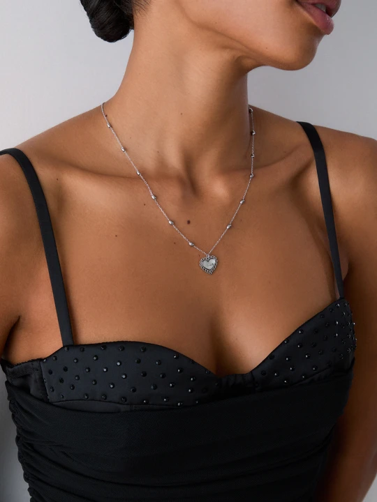 Zdjęcie produktu Liu Jo Heart Charm Necklace Silver Colour