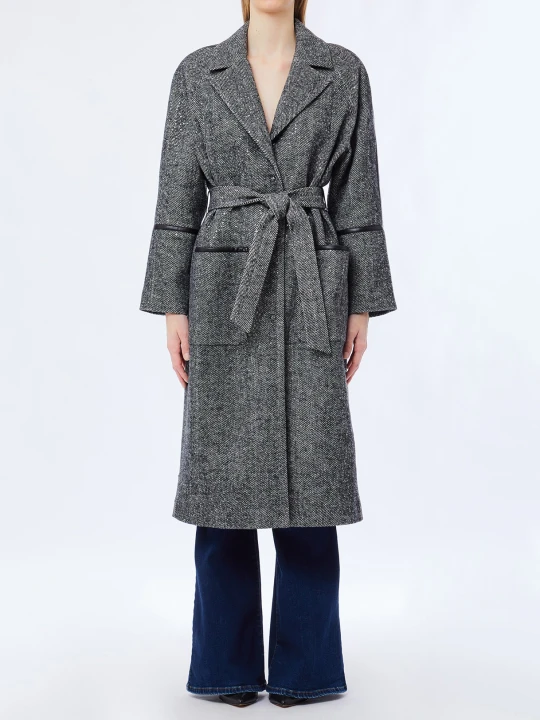 Zdjęcie produktu Liu Jo Coat Spinato In A Wool Blend Gray