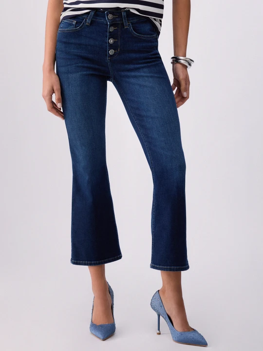 Zdjęcie produktu Liu Jo High-rise Bootcut Jeans Dark Blue Denim