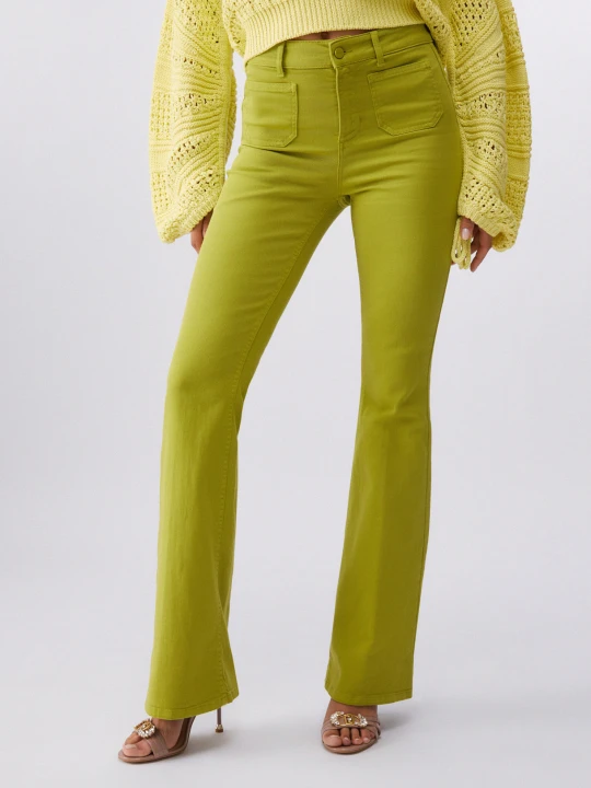Zdjęcie produktu Liu Jo High-rise Bootcut Trousers żółty