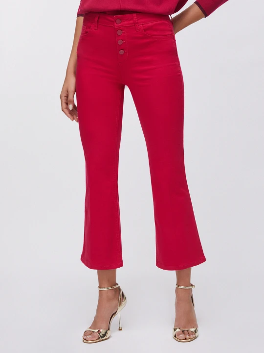 Zdjęcie produktu Liu Jo High-rise Cropped Trousers czerwony