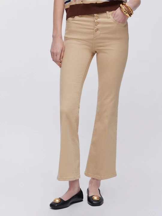 Zdjęcie produktu Liu Jo High-rise Cropped Trousers beżowy