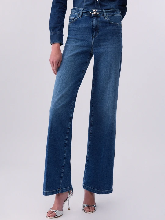 Zdjęcie produktu Liu Jo High-rise Flared Jeans Dark Denim