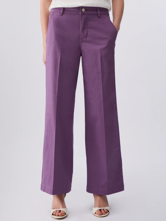 Zdjęcie produktu Liu Jo High-rise Flared Trousers purpurowy