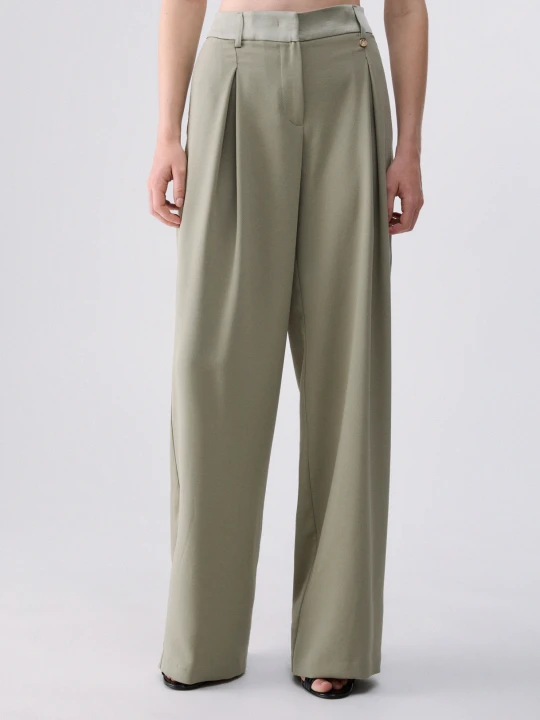 Zdjęcie produktu Liu Jo High-rise Palazzo Trousers zielony