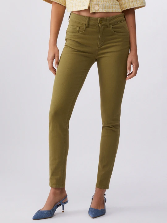 Zdjęcie produktu Liu Jo High-rise Skinny Trousers Olive Green