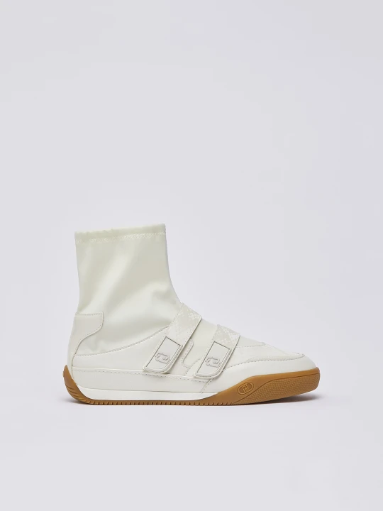 Zdjęcie produktu Liu Jo High-top Sneakers With Python Effect Milky White