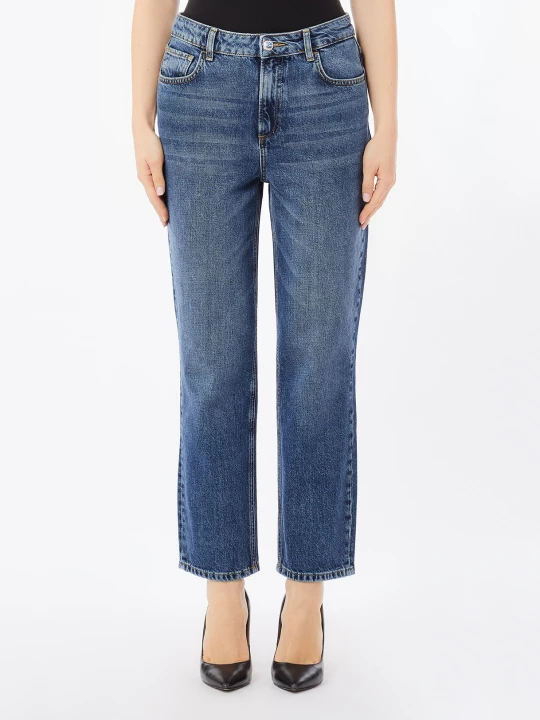 Zdjęcie produktu Liu Jo High-waisted Straight-leg Jeans Blue Denim
