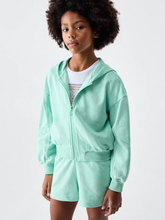 Zdjęcie produktu Liu Jo Hooded Sweatshirt With Zip Mint Green