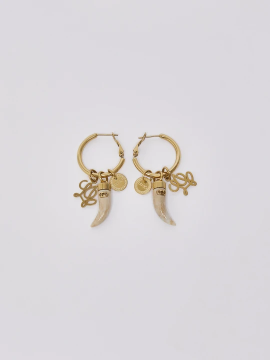 Zdjęcie produktu Liu Jo Earrings A Hoop With Charm biały