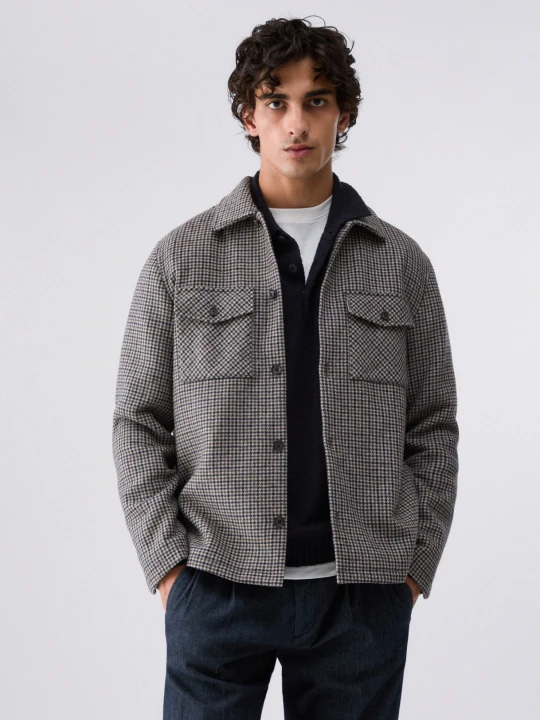 Zdjęcie produktu Liu Jo Houndstooth Overshirt Jacket brązowy