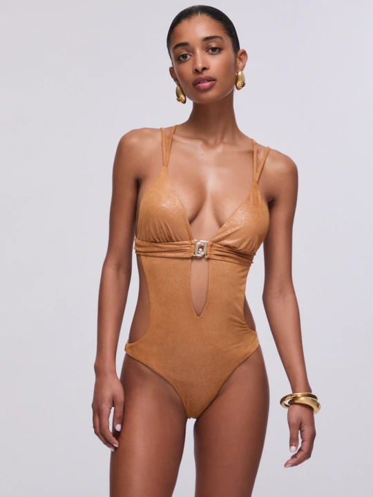 Zdjęcie produktu Liu Jo Iridescent One-piece Swimsuit beżowy