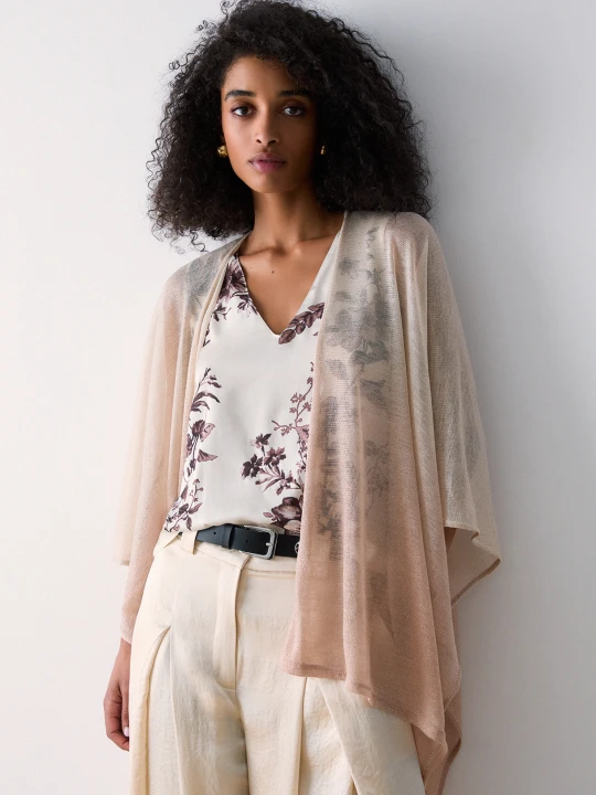 Zdjęcie produktu Liu Jo Iridescent Poncho beżowy