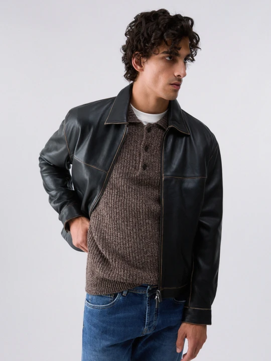 Zdjęcie produktu Liu Jo Jacket In Leather Dark Brown