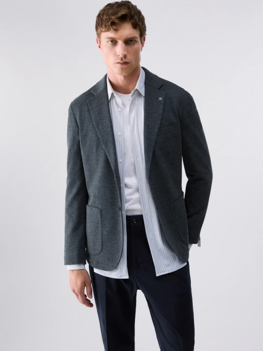Zdjęcie produktu Liu Jo Jacket In Piqué Jersey Dark Grey