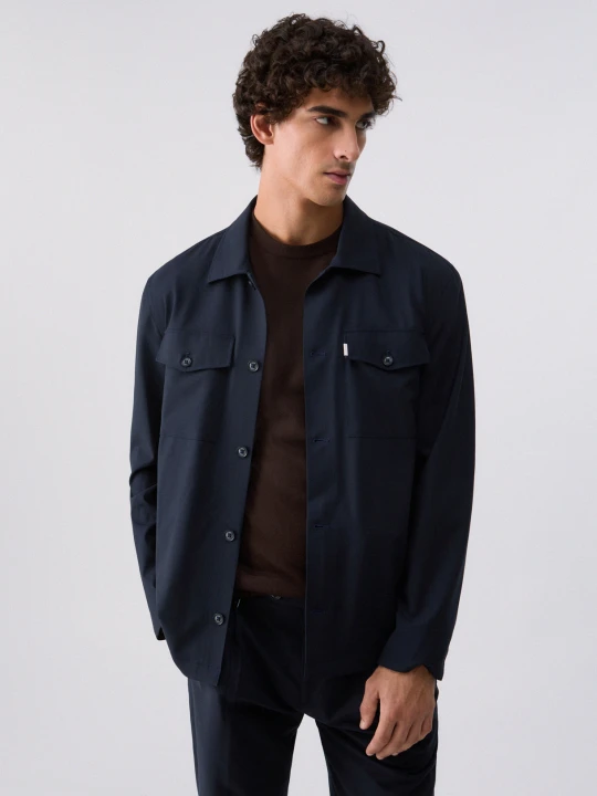 Zdjęcie produktu Liu Jo Jacket Overshirt In A Wool Blend Dark Blue