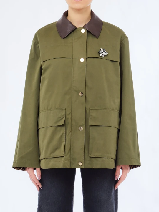 Zdjęcie produktu Liu Jo Jacket With Bejewelled Embroidery Military Green