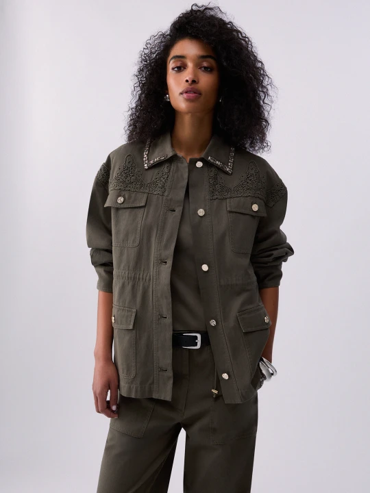 Zdjęcie produktu Liu Jo Jacket With Macramé Detail Olive Green