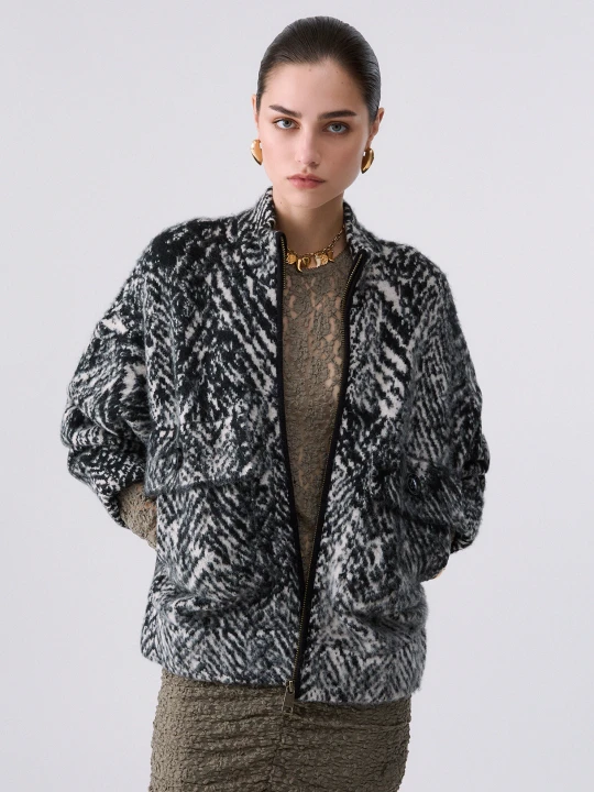 Zdjęcie produktu Liu Jo Bomber Jacket In Knit Jacquard