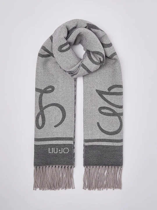 Zdjęcie produktu Liu Jo Jacquard Stole With Logo czarny