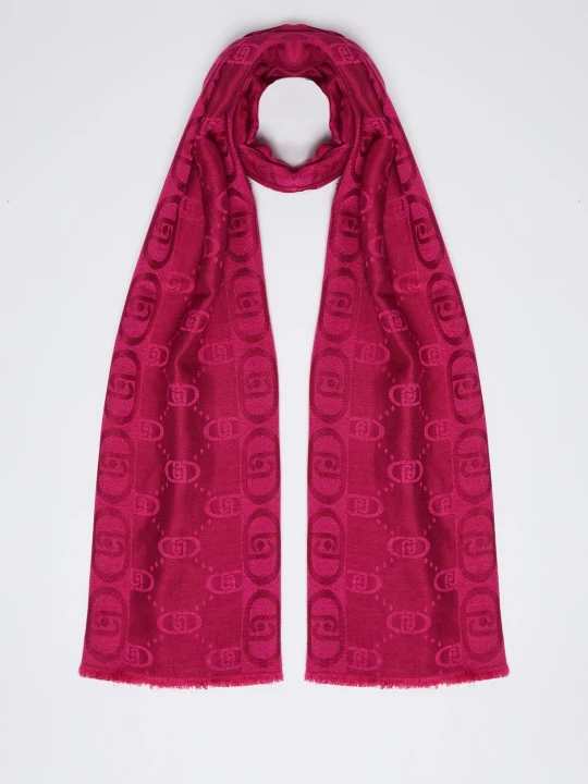 Zdjęcie produktu Liu Jo Jacquard Stole With Logo czerwony