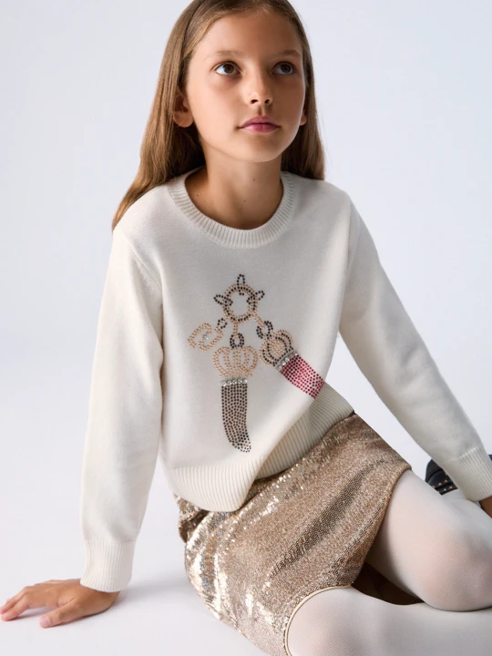 Zdjęcie produktu Liu Jo Jacquard Wool Sweater biały