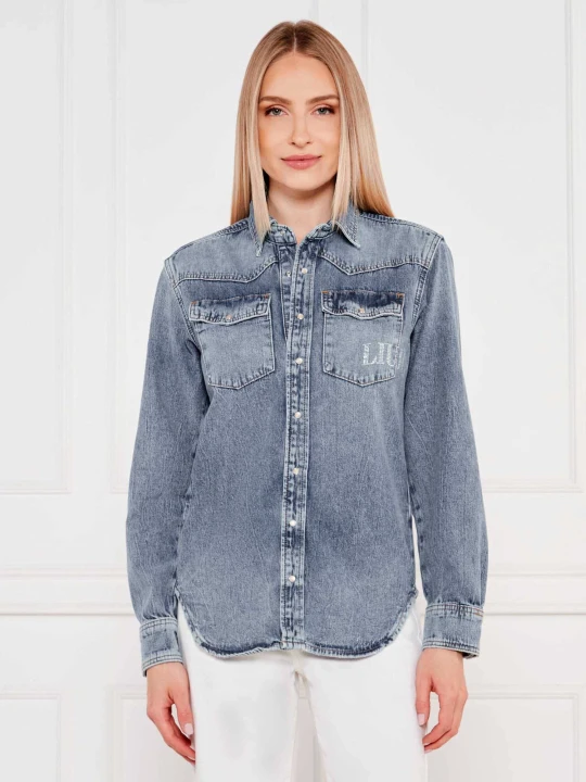Zdjęcie produktu Liu Jo Jeansowa koszula | Relaxed fit niebieski