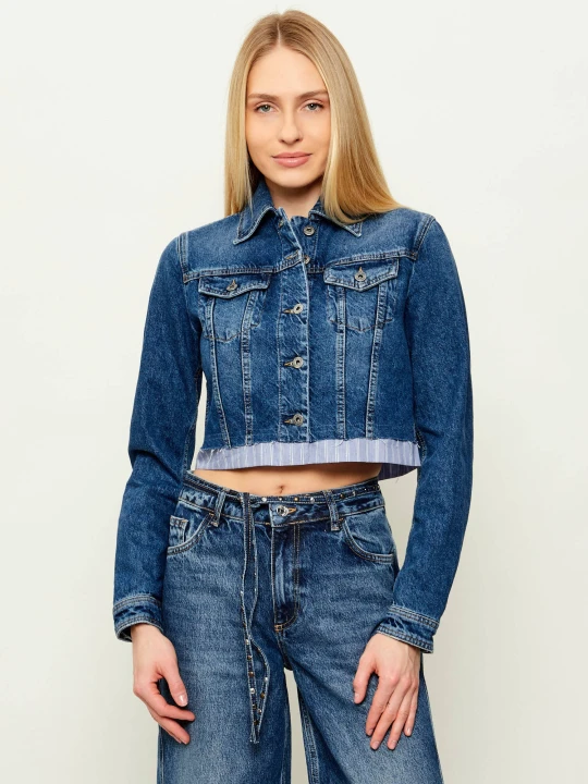 Zdjęcie produktu Liu Jo Jeansowa kurtka | Cropped Fit granatowy