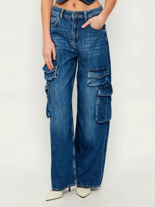 Zdjęcie produktu Liu Jo Jeansy cargo | Relaxed fit niebieski
