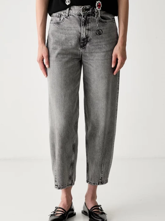 Zdjęcie produktu Liu Jo jeansy carrot damskie szary
