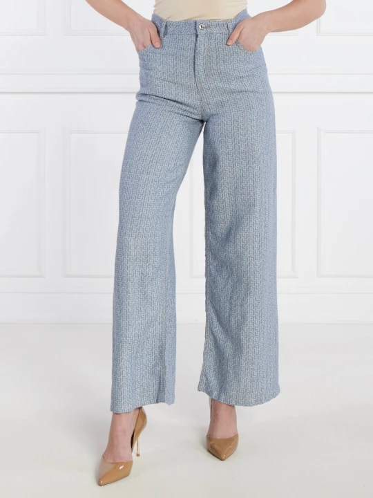 Zdjęcie produktu Liu Jo Jeansy | Longline Fit | z dodatkiem lnu niebieski