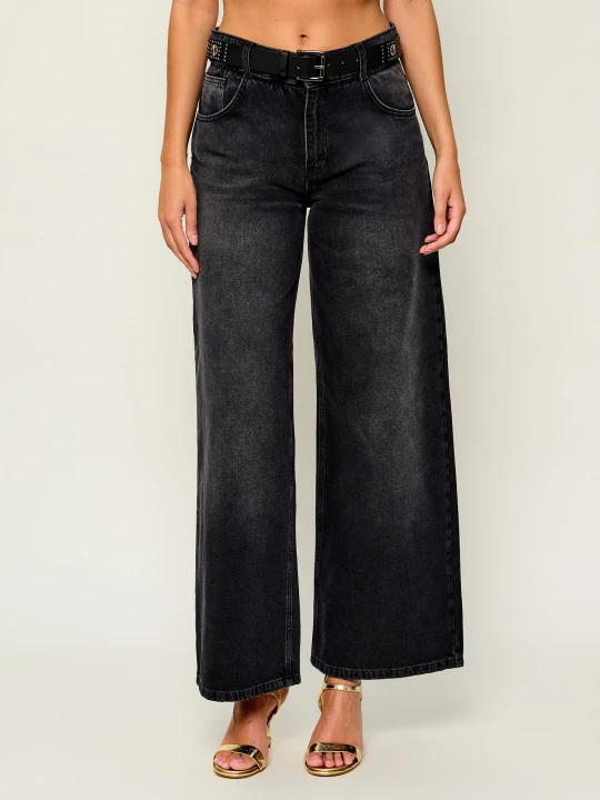 Zdjęcie produktu Liu Jo Jeansy + pasek Candy | Relaxed fit czarny