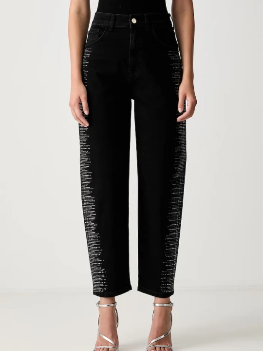 Zdjęcie produktu Liu Jo jeansy relaxed fit damskie czarny