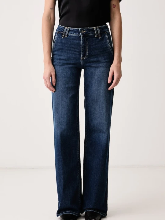 Zdjęcie produktu Liu Jo jeansy straight damskie granatowy