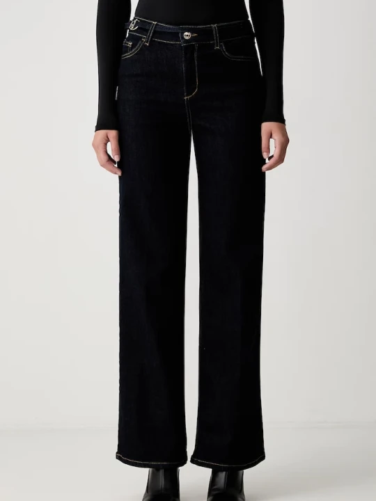 Zdjęcie produktu Liu Jo jeansy wide leg damskie granatowy