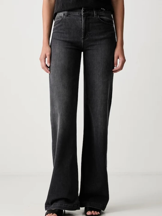Zdjęcie produktu Liu Jo jeansy wide leg damskie szary