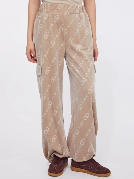 Zdjęcie produktu Liu Jo Jogger Trousers In Chenille With Logo czerwony