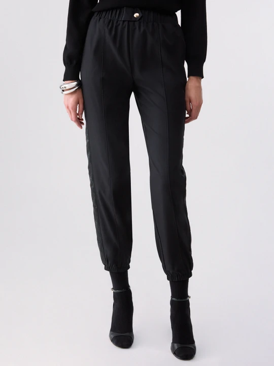Zdjęcie produktu Liu Jo Jogger Trousers With Tape With Logo czarny